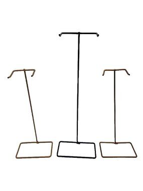 Vintage Barbie Doll Stands Wire Black Gold Copper Lot Of 3 1960s Read